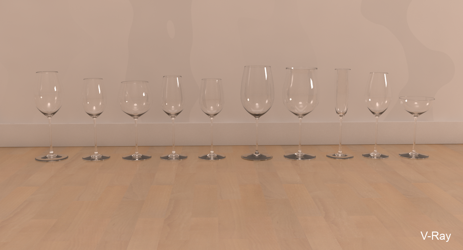 Riedel Superleggero Glasses Collection by Scriptone | 3DOcean